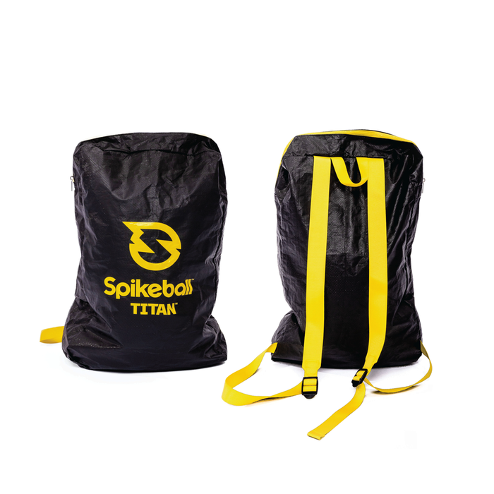 TITAN Set folded flat into its carrying bag with backpack straps